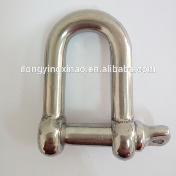 Stainless Steel Long D Shackle with Captive Pin