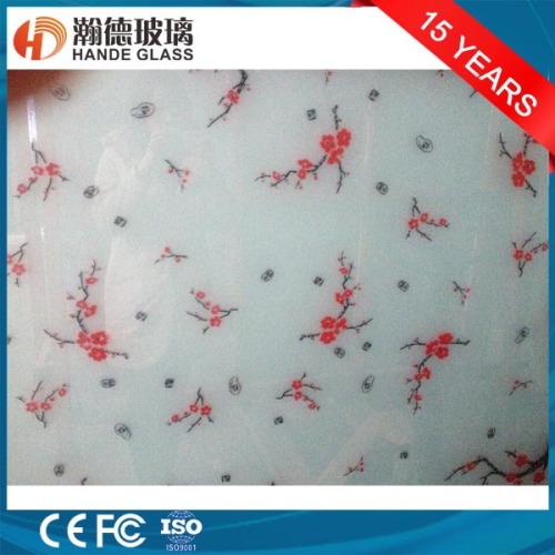 3.8MM beautiful silk screen glass