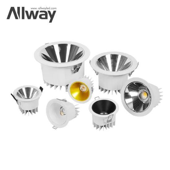 ALLWAY Fasion Style 10-40W Tri Color IP65 Dimmable Round LED Down Lights for Indoor Recessed Installation