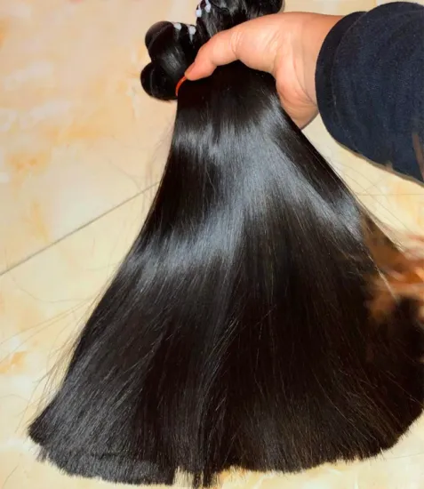 Wholesale Bone Straight Human Hair Extensions Raw Unprocessed Vietnamese Super Double Drawn Virgin Human Hair Naija Lagos Vendor
