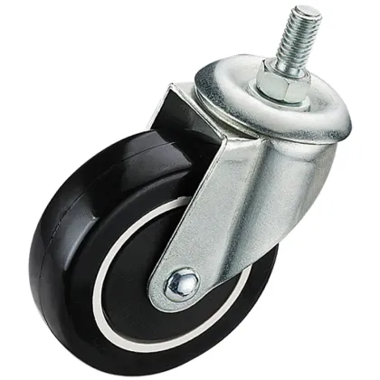 Universal Wheel Accessories Office Chair Swivel Steel Plate Caster Wheel Pu Furniture Replacement Wheels