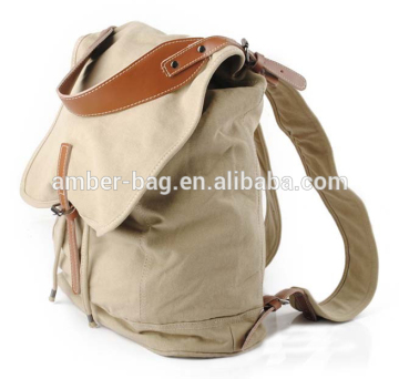 China Factory Latest Heavy Canvas Vintage Backpack School Bag for Students