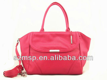 Large capacity red wine PU handbags/tote bag for women