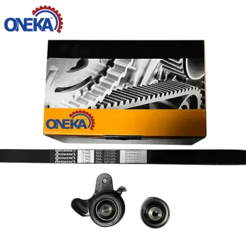 ONEKA Idler Tensioner V Belt Pulley and Timing Belt Kit for HYUNDAI Accent