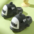 Plush shark home autumn and winter warm slippers