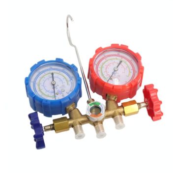 Glosok Air Conditioning Diagnostic Refrigeration Manifold Pressure Gauge Set for R410a/R22/R134A/R407