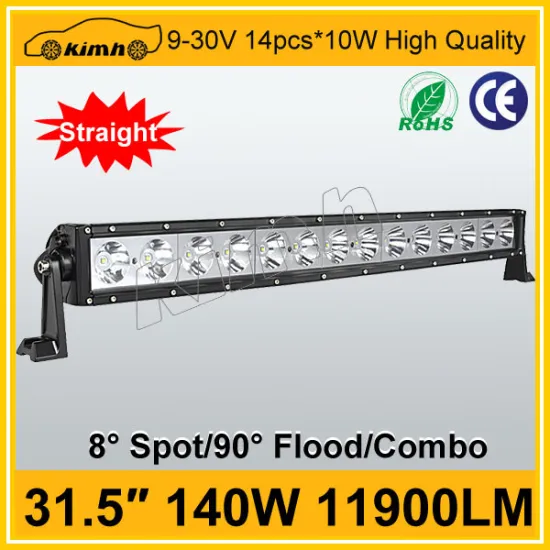 High Brightness 31.5inch Single Row 140W build led light bar