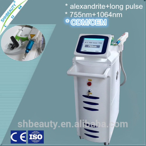 1064nm long pulse laser 755nm alexandrite laser 2 in 1 machine hair removal