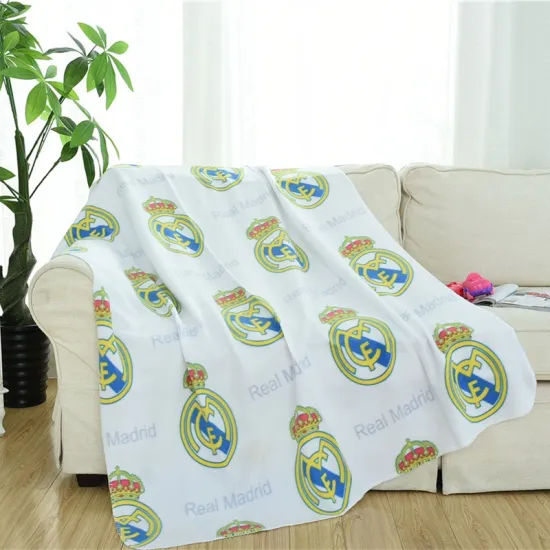 European and American style pattern print winter throw blanket polar fleece fabric picnic blanket