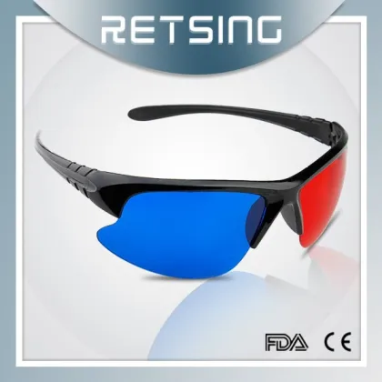 Thicken Lenses Plastic 3D Glasses Red Blue Red Cyan Lenses
