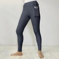 Dark Grey Equestrian Women Full Seat Silicone Breeches