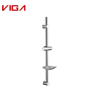Golden Brass ABS Round Shower Support Sliding Bar