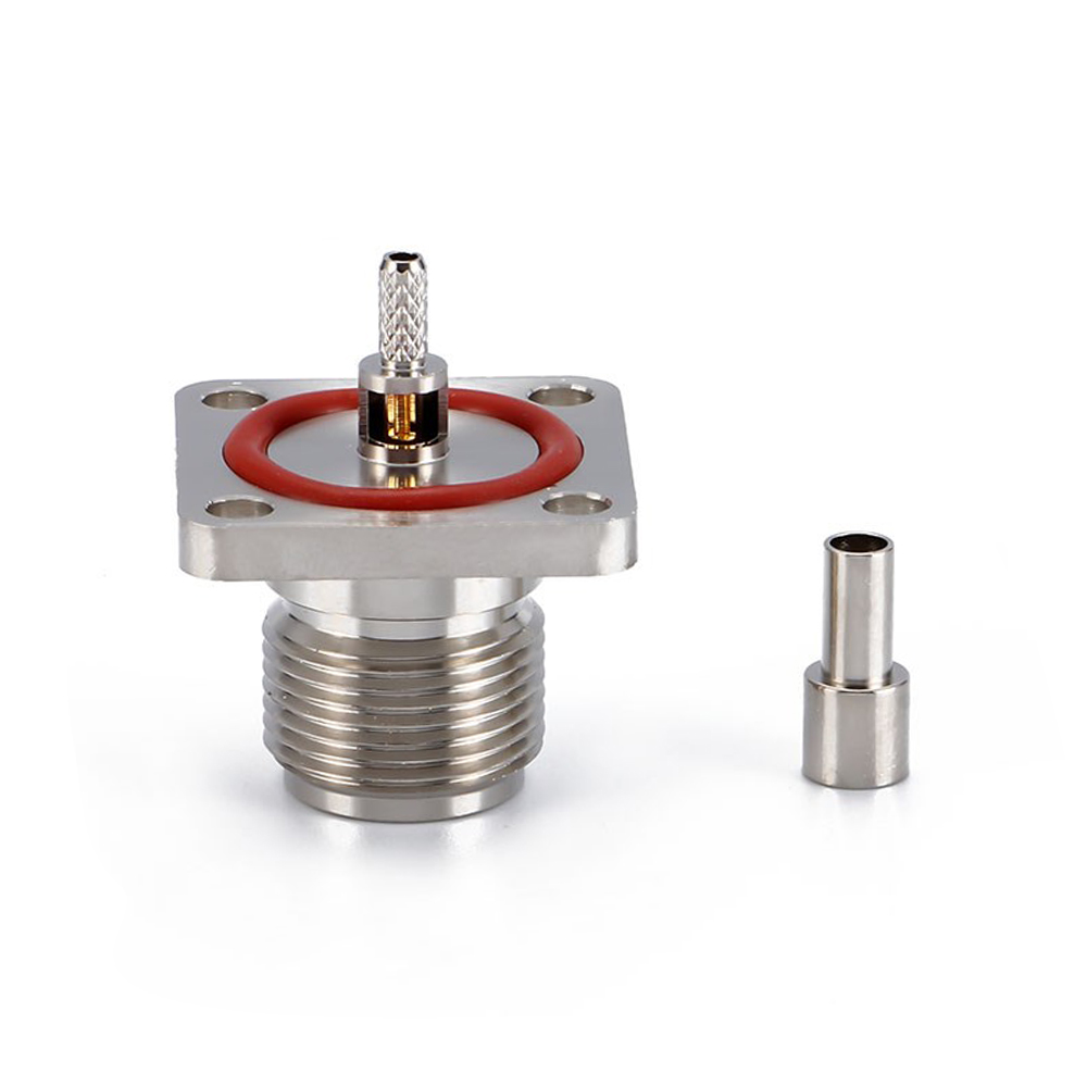 N Female Straight 4 Hole Flange RF Connector 3