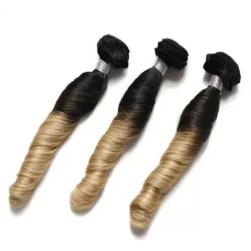 Wholesale Ombre Two Tone Brazilian Human Hair Extensions: Dark Roots to Blonde Colored Virgin Bundles