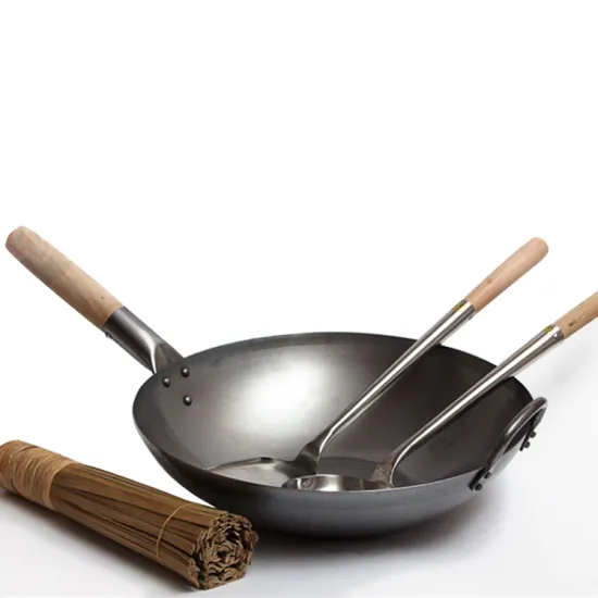 Carbon Steel Wok Set with Utensils