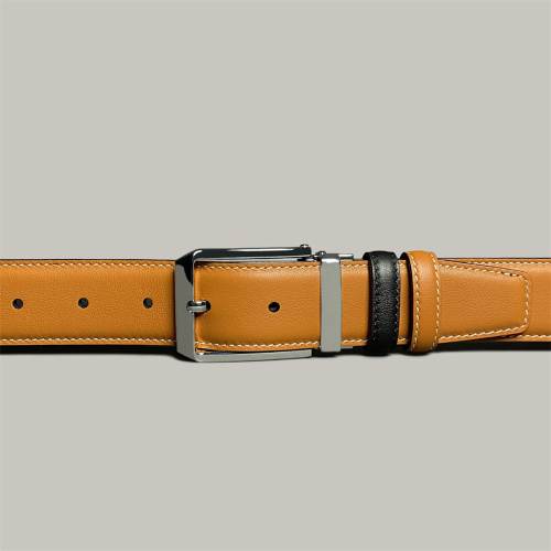 Khaki Genuine Leather Business Men's Belt
