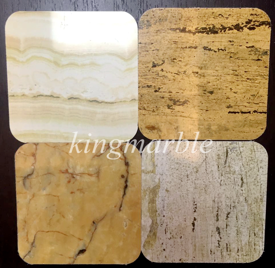 Marble design bathroom wall panels