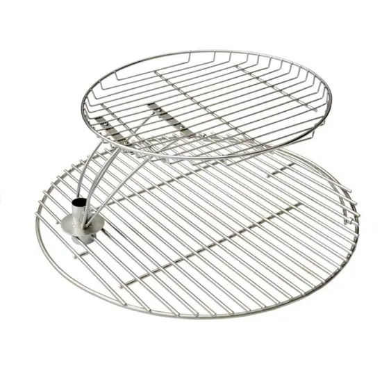 Double Layer Warming Grill Grate for Charcoal Kettle BBQ