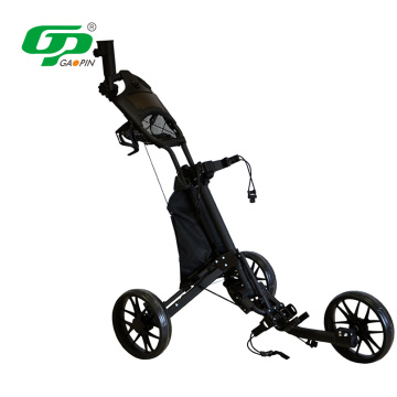 Chariot de charrette de golf de 3 roues pliable 3 roues