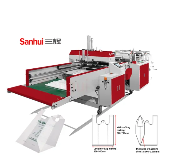 Bag Size 950MM*720MM: Single Line Jumbo Plastic Polythene Rubbish Bag Making Machine - Your Ultimate Solution for Large Volume Waste Management