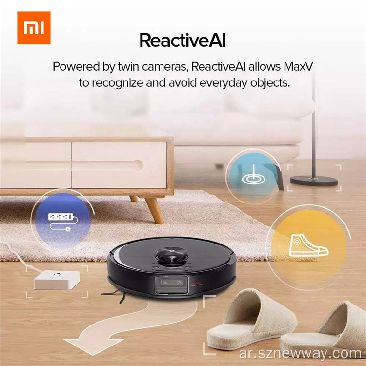 xiaomi roborock s6 maxv xiaomi روبوت مكنسة كهربائية