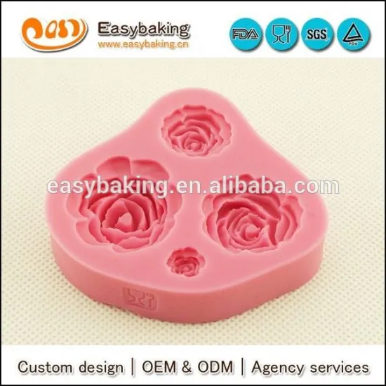Hot selling rose silicone cake decorating mold