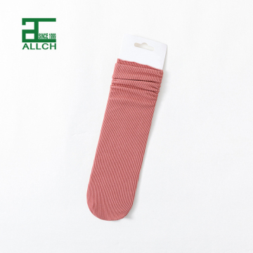 ALLCH Summer Thin Candy Multicolor Cheap Velvet Silk Nylon Pile Slouch Socks