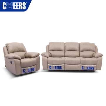 MANWAH CHEERS Euro Modern Luxury Electric Reclining Leather Sofa Set for Living Room