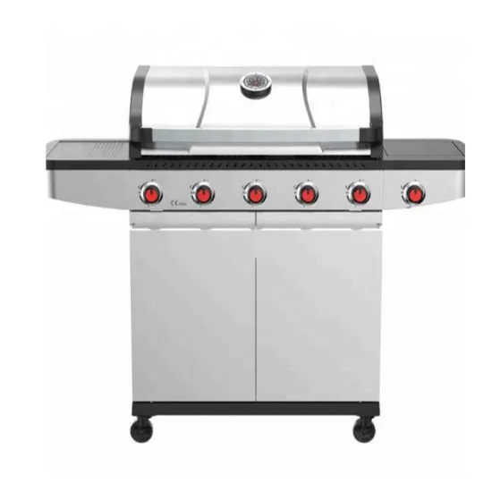 S/S 430 Stainless Steel Heavy Double Cover Glass Flame Stabilizer Barbecue Grill