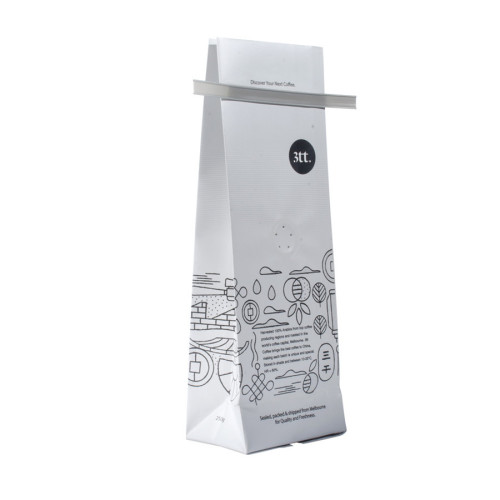 Pet/Kraft+Al+PE Aangepaste GusSeted Coffee Packaging Bag