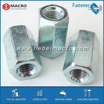 ANSI standard electro galvanized bar connecting long nuts