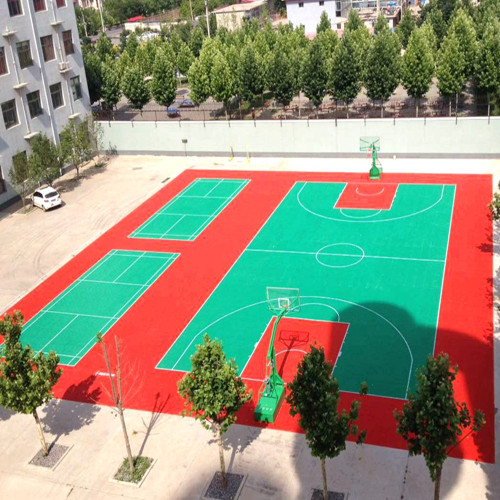Outdoor- und Indoor -Polyurethan -Gummi -Basketball -Basketballboden mit tragbarem und Sicherheit