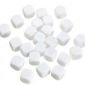 100 Pcs/lot Filleted Corner Blank Dice DIY Puzzle Game 6 Sided White Dice Funny Game Accessory 10mm