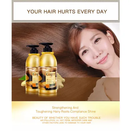 Organic Natural Herbal Anti-Hair Loss Ginger Shampoo Set