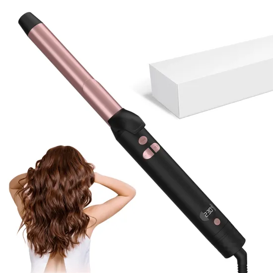 Professional Auto Rotating LCD Screen Hair Curler Wand