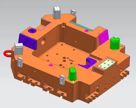 with Slide Rails, Locks, and Wear Plates Complete Mold Bases