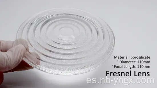 Lente Fresnel óptica de vidrio de borosilicato con mejores ventas