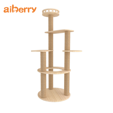 Diy Cat Wooden Climbing Tower Scratcher Tree