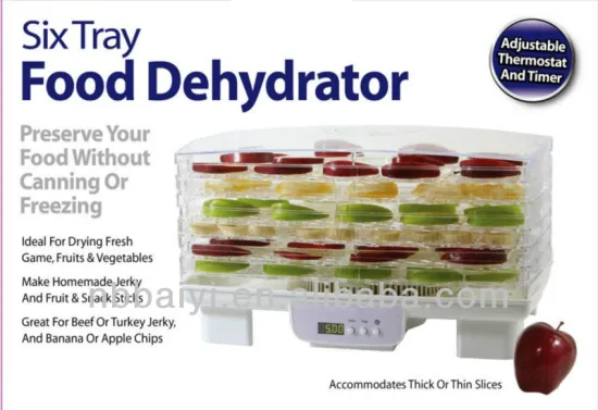 Digital food dehydrator with 550W