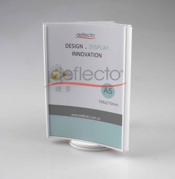 3 Sides Rotating Sign Holder-A5 / menu holder white