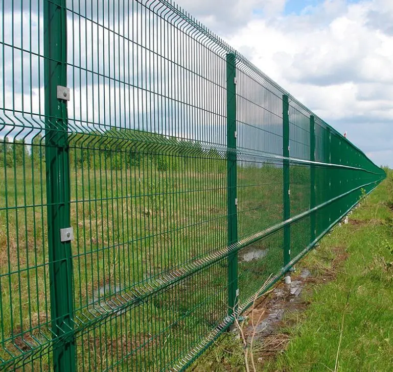 Fense de jardin en mailles soudées courbées en revêtement en poudre personnalisées Courbe courbée