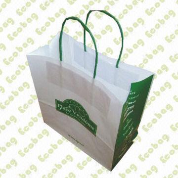 White Kraft Paper Bag, Suitable for Gifts, Promotional and Packing Purposes