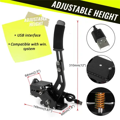 16Bit USB Handbrake for Logitech G27 G29 G920 G923 T500 T300 Racing Games