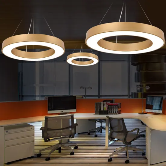 Luxury Round LED Ring Chandelier for Hotel and Office Lighting