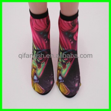paper print ankle socks
