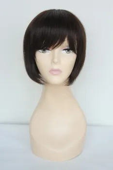 Tangle free short Indian human hair wig for women of color