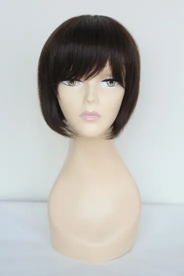 Tangle free short Indian human hair wig for women of color