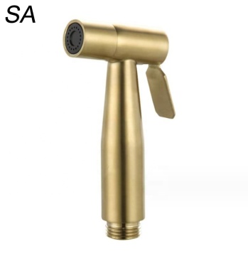 Hot Sale Bathroom Toilet Bidet Sprayer - Self Cleaning Brushed Gold Handheld Shattaf