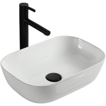 Modern Ceramic Pebble Shape Bathroom Sink for Above Counter Top