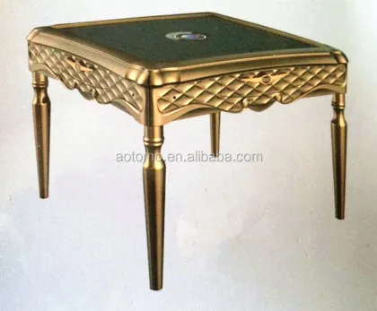 Automatic Electronic Silver Grey Mahjong Table